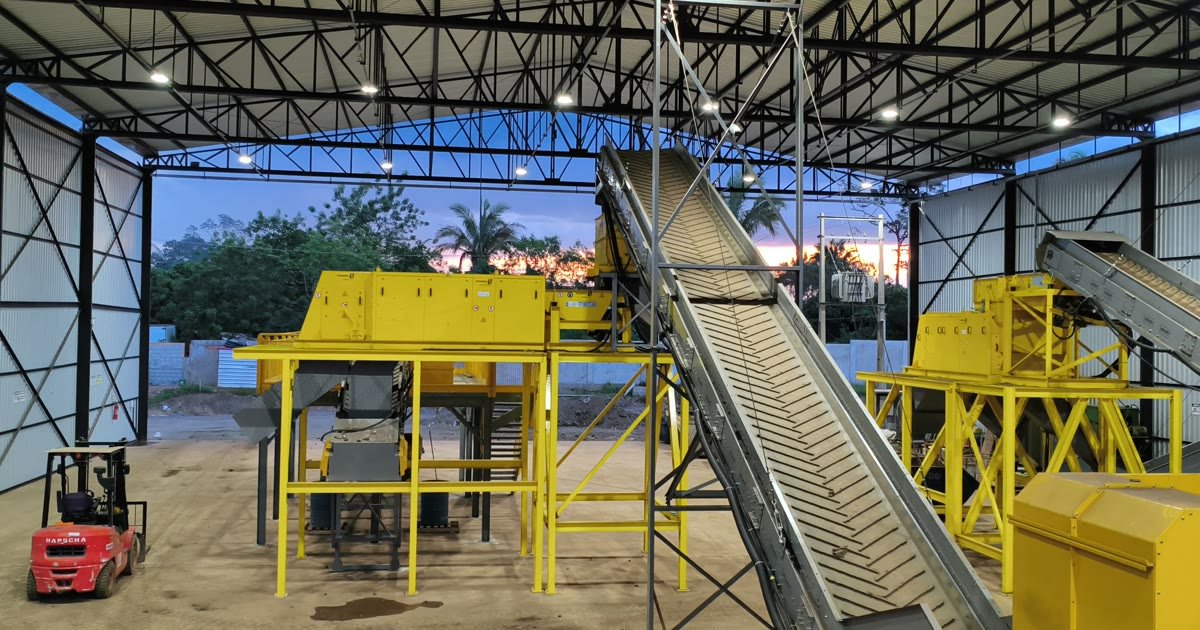 Planta de separação de resíduos ASR a 10 t/h | Case Jaguar