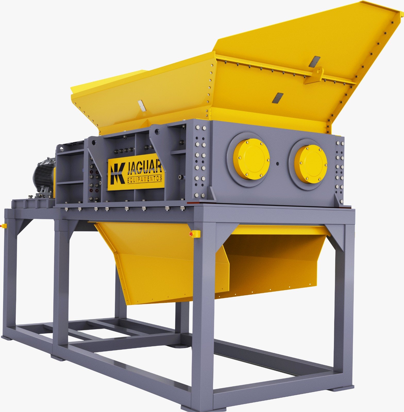 4-shaft Series Q shredder for tire processing